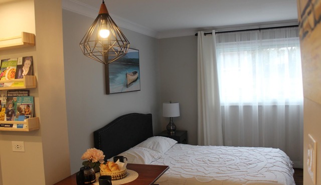 Stylish Main Level Suite with Separate Entrance, Private Patio and 2 Car Parking