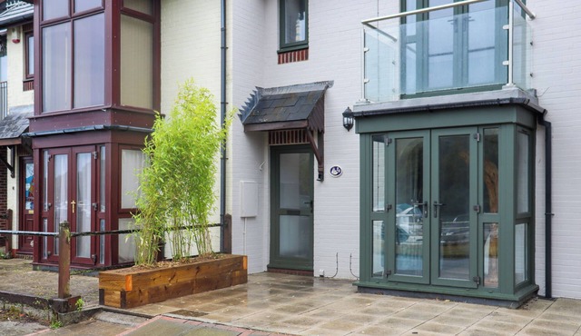 Stylish marina-side setting with panoramic views.