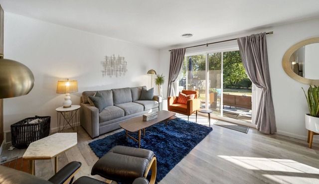 Stylish midcentury modern home in midtown. Luxury touches throughout.