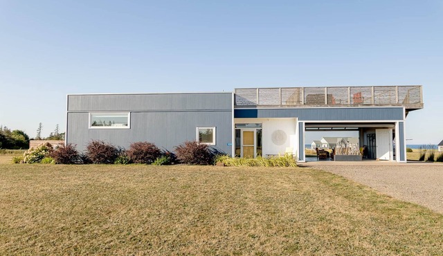 Stylish North Rustico Home with Rooftop Views, Firepit & Walk-to-Beach Access