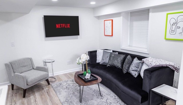 Suburban Oasis Lower-Level Apt & Designer Touches