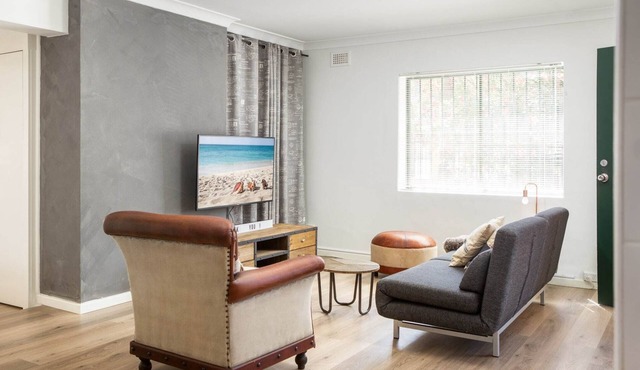 Suburban Two-bed Apartment with Parking and Patio