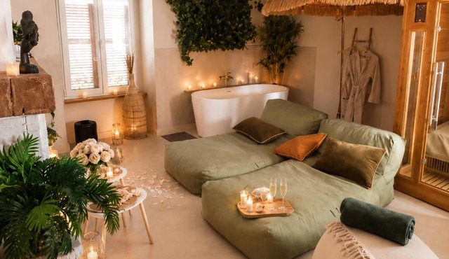 Suite Climatisé Bali SPA et sauna privé pour 2-Châteaux de la Loire