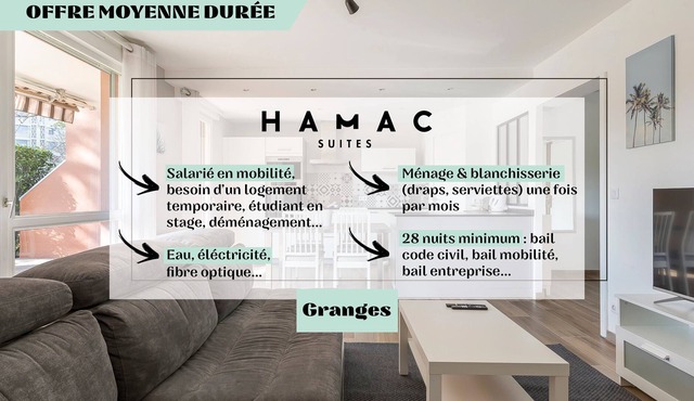 Suite Granges : en rez-de-jardin pour 4 voyageurs