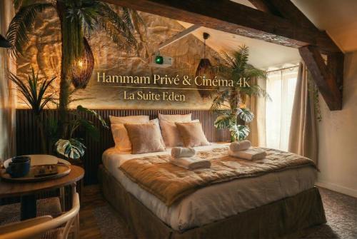 Suite Luxe Eden - Hammam Privé & Cinéma Immersif