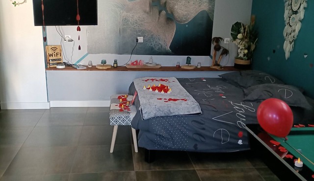 Suite Privative Avec Jaccuzi Billard et Terrasse a 10 min de Cité de Carcassonne