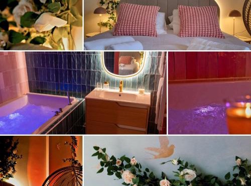 Suite Romantique Florale Balnéo Rennes parking