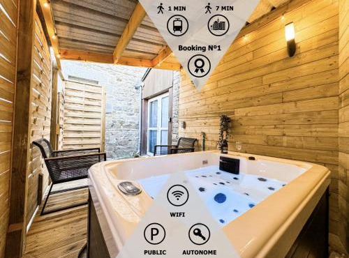 Suite romantique JACUZZI privatif chauffé à 37 GARE