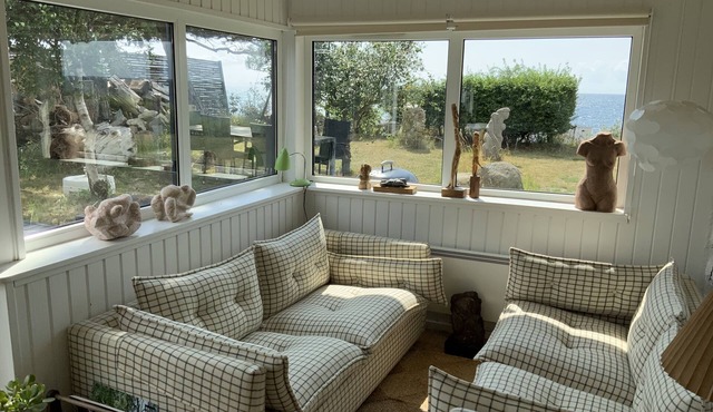 Summerhouse, 1st row spectacular sunsets and sea view, sculptures