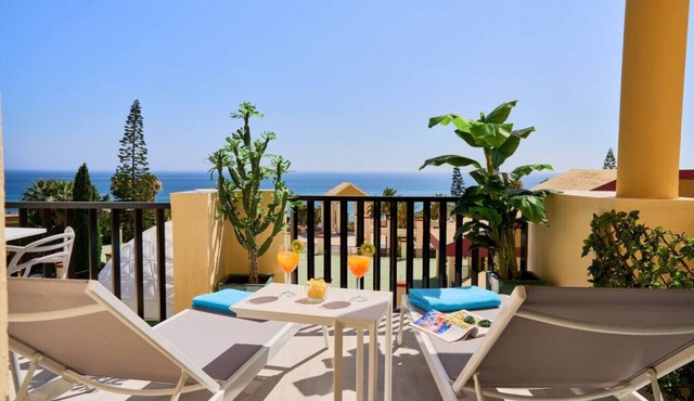Sun all day double wide balcony with panoramic sea view