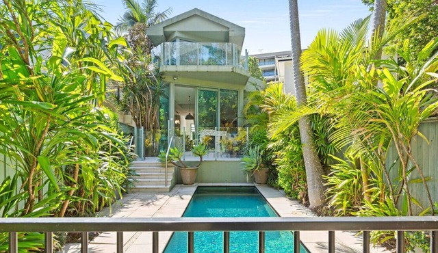 Sun-Drenched Glasshouse Retreat + Pool