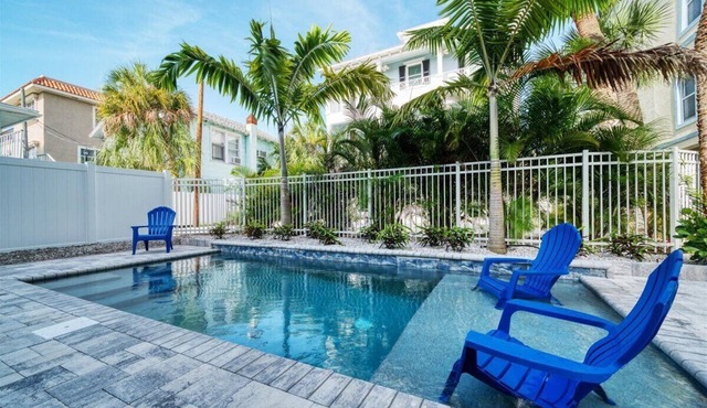 Sunbelt Beach House—Key West-Style Pool Home w/Game Garage, Gulf Glimpses & Walk-to-Beach Access