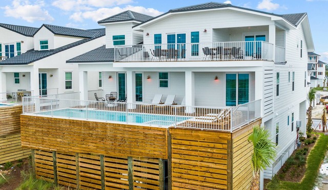 Sundial: Massive 9 BR Home- Sleeps 26, Beachfront, Priv. Pool, Pet friendly!