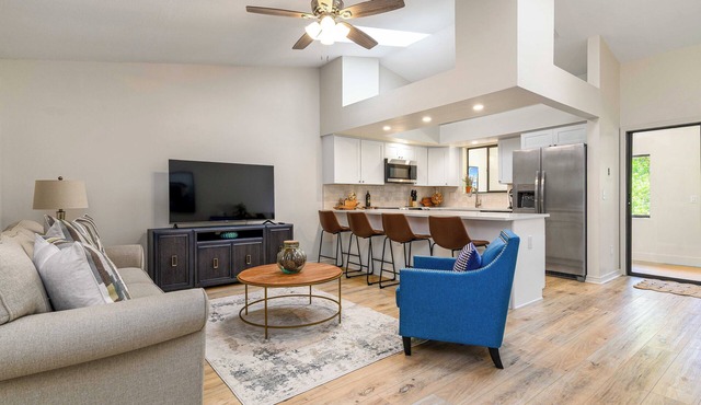 Sunny 2BR/2BA Coastal Retreat – Walk to Dining, Near Beach & Trails