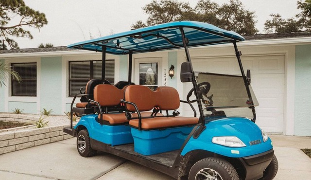 Sunny & 75! Beach access w/ 6 passenger golfcart