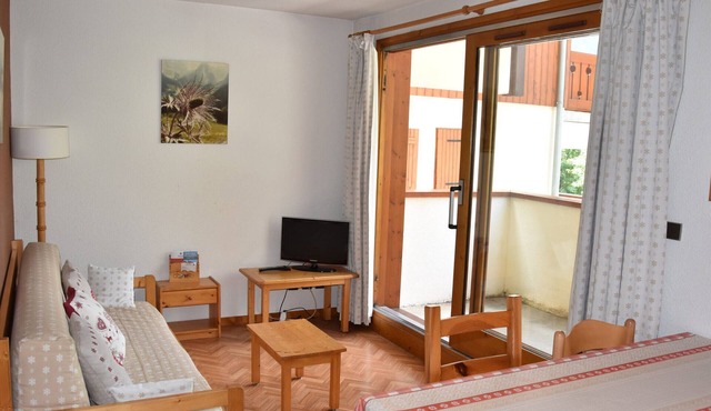 Sunny apartment, south balcony, sleeps 4, Pralognan-la-Vanoise center