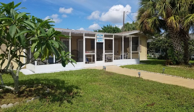 Sunny Apartments a block from Warm Mineral Springs. Unit 3