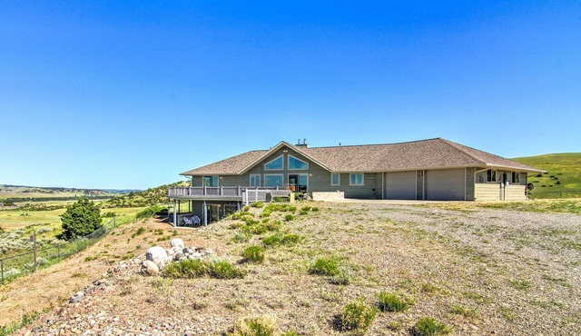 Sunny Big Timber Retreat w/Spacious Deck!