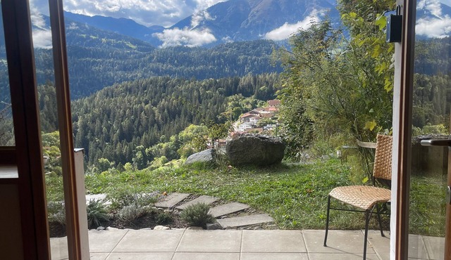 Sunny & cozy apartment with mountain view, very private, free parking, public transport