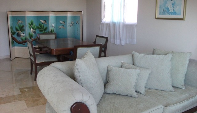 Sunny furnished condo in S. D., D.R., sleeps up to 5 (3 Beds), 3 1/2 BA, Gazcue