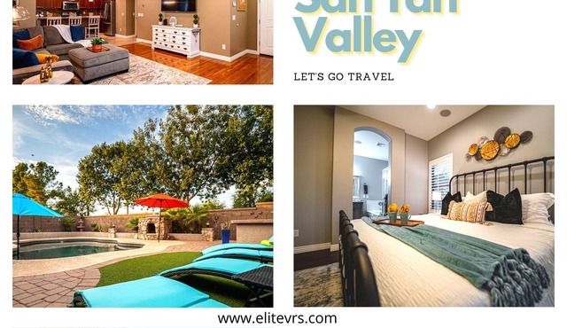 Sunny Haven! Perfect Heated Pool Home. Dog Friendly! 6M Min,