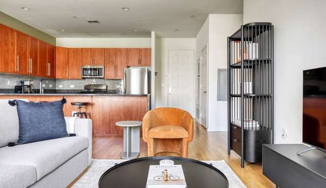 Sunny Hoboken 2BR w/ Gym, Shuttle, Lounge, Fire Pit & Pool, by Blueground