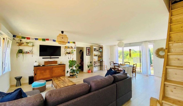 Sunny house in a green hamlet