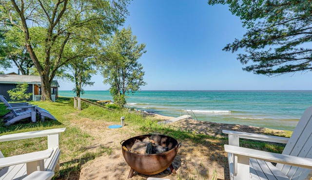 Sunny Mears Vacation Rental w/Private Beach!