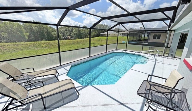 Sunny pool home with private deck - great location