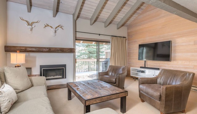 Sunny slope-side Condo with Private Deck and WIFI, Near Dollar Mountain