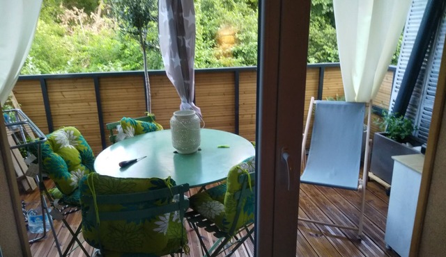 Sunny T2 apartment with woodland view