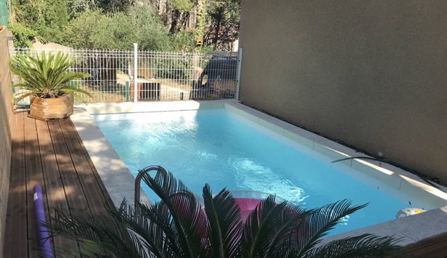 Sunny villa ☀️ with 2 gardens with private pool and terrace