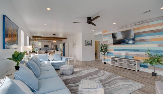 Sunny Waveland Home Rental w/Pool: Walk to Beach!