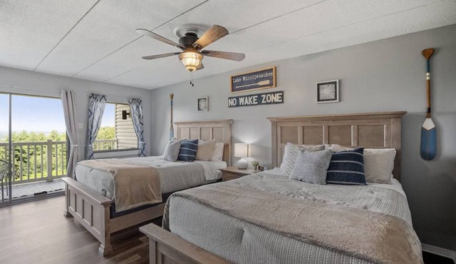 Sunrise and Lake Winni views on your private balcony!