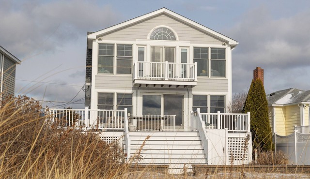 Sunrise and Sunset views are gorgeous from this waterfront beach house.