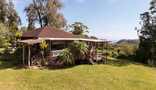 Sunrise Cottage — panoramic views, tropical gardens, & organic produce!