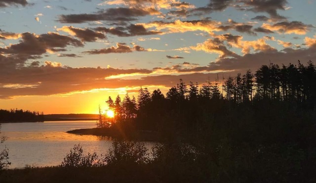 “Sunrise/Moonrise on the Pool”