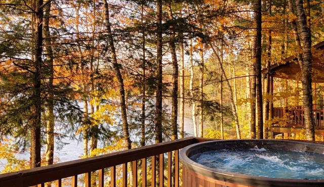 Sunset Beach Chalet with Hot Tub & Fire Pit Near Hiking, Skiing & Snowmobiling