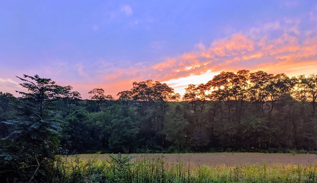 Sunset Hill Glamoing Next to the Kokosing, Kenyon College and Amish Country