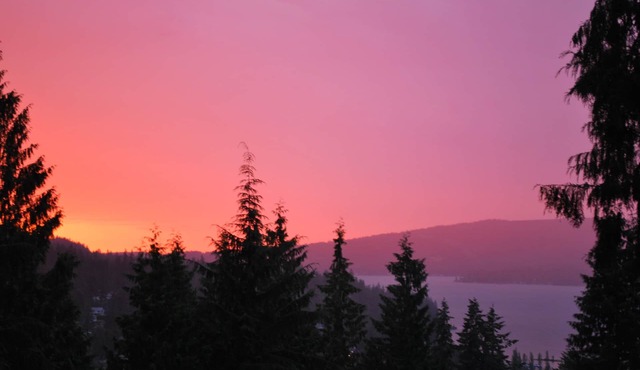 Sunset View over Lake Whatcom with Hot Tub!