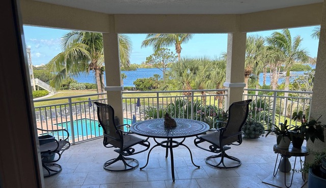 Sunset views of Gulf and Casey Key at Osprey Marina Condominiums