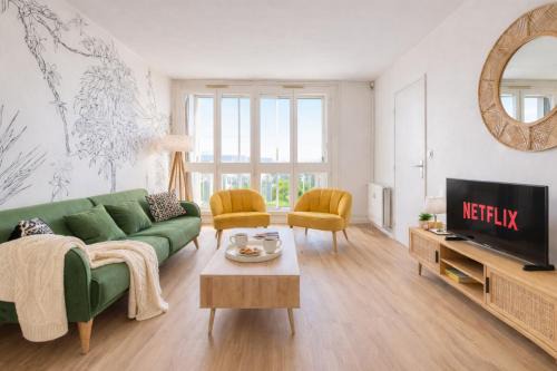 Super 10 - grand appartement 10 personnes, 5 chambres, parking, wifi fibre