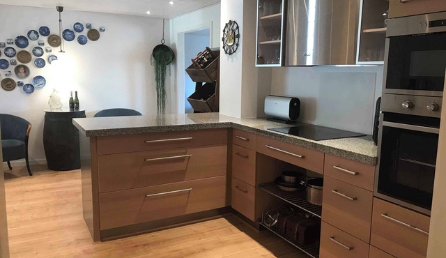 Super nice house in the harbor town of Hvalpsund.