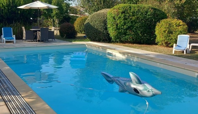 Superb 3-bedroom house with beautiful pool in the charming Cognac countryside.