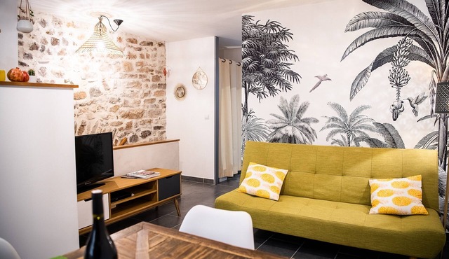 Superb apartment (3pers) air-conditioned, quiet, ideal location in town center