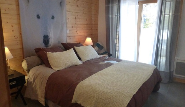 Superb apartment with garden overlooking slope 2 bedrooms and a mountain corner