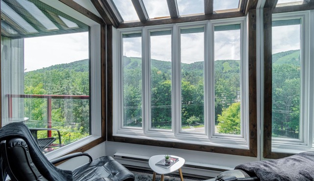 Superb condo facing Stoneham ski slopes!