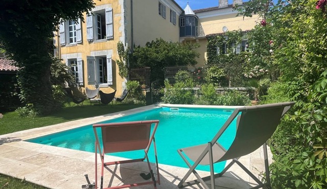 Superb ensemble 18 century Manor house, 2 cottages with pool and private garden