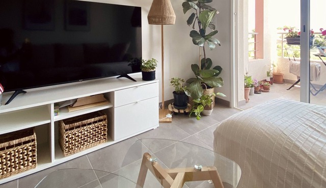 Superb new T2. Very close to the beach! For 2 to 4 people.