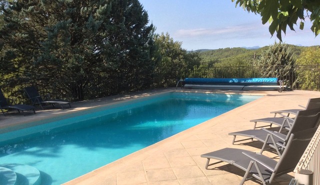Superb secluded villa with stunning views and heated pool